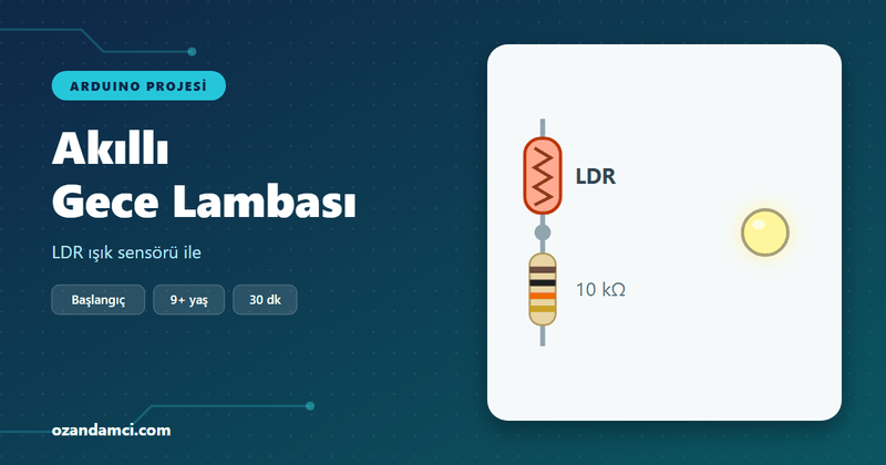Arduino ile akıllı gece lambası projesi kapak görseli