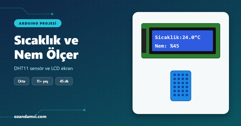 Arduino ile sıcaklık ve nem ölçer projesi kapak görseli